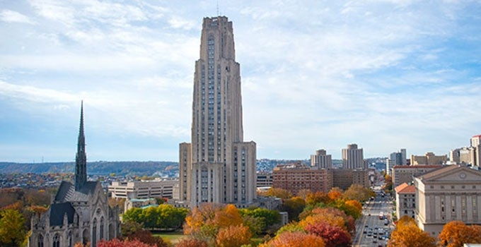 Cathedral of Learning and Oakland in Autumn